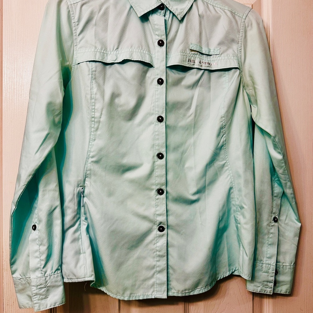 Women’s Field & Stream Mint Button-Front Outdoor Shirt